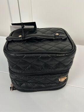 PurseN Prima Weekender Jewelry Case Black Quilted Travel Organizer Bag With Tags